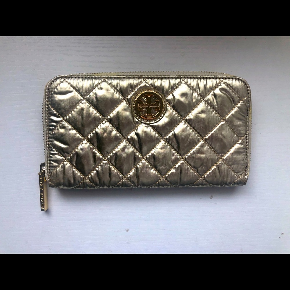 Tory Burch gold wallet
